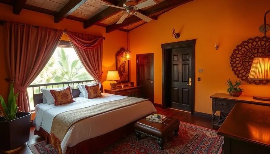 hotel room in mexican style